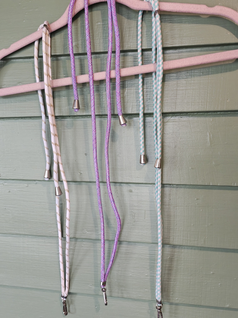 Cute Adjustable Lanyards With Clips - Pink, Purple, Aqua 3pk